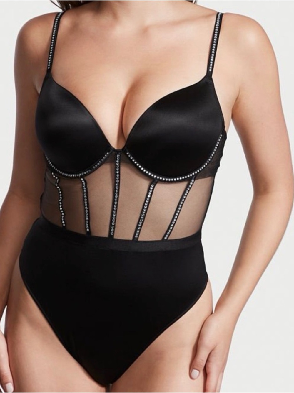 Victoria's Secret Very Sexy Subtle Shine Push-Up Teddy, XL